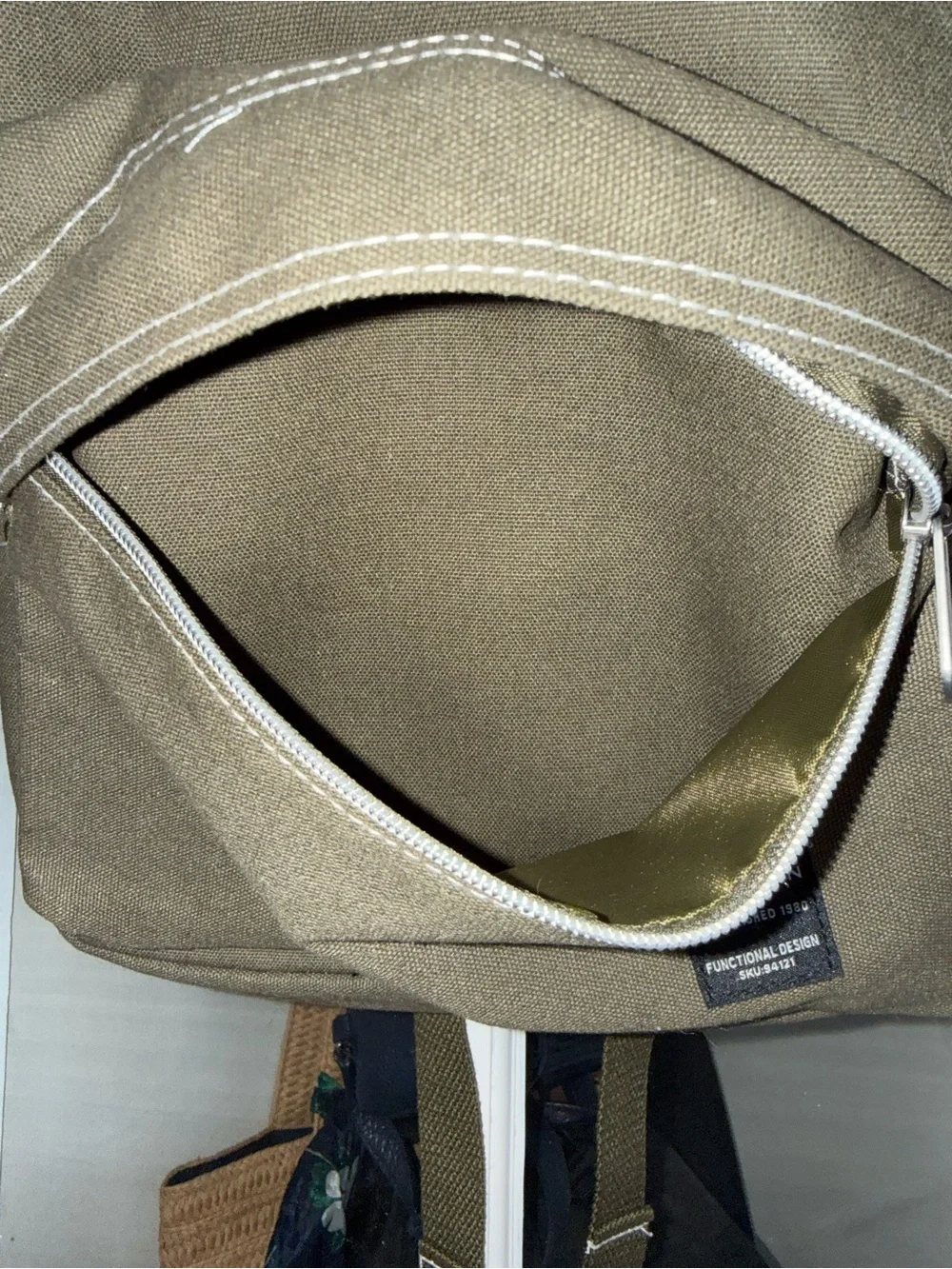 PacSun Olive Canvas Backpack
